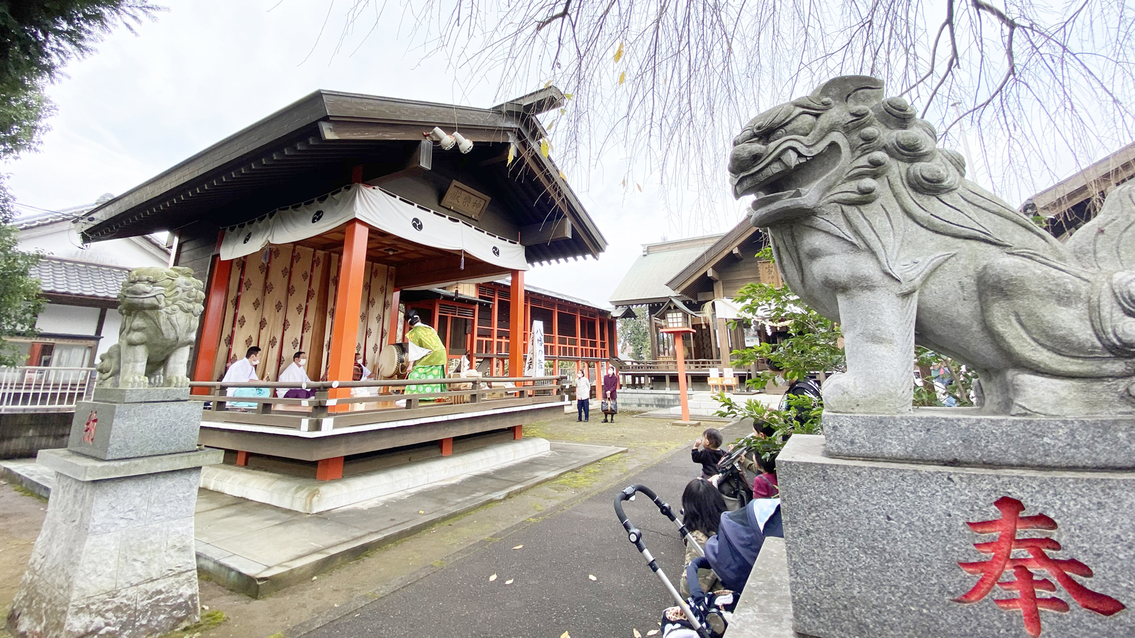 茨城県筑西市にある山倉神社の里神楽の様子
